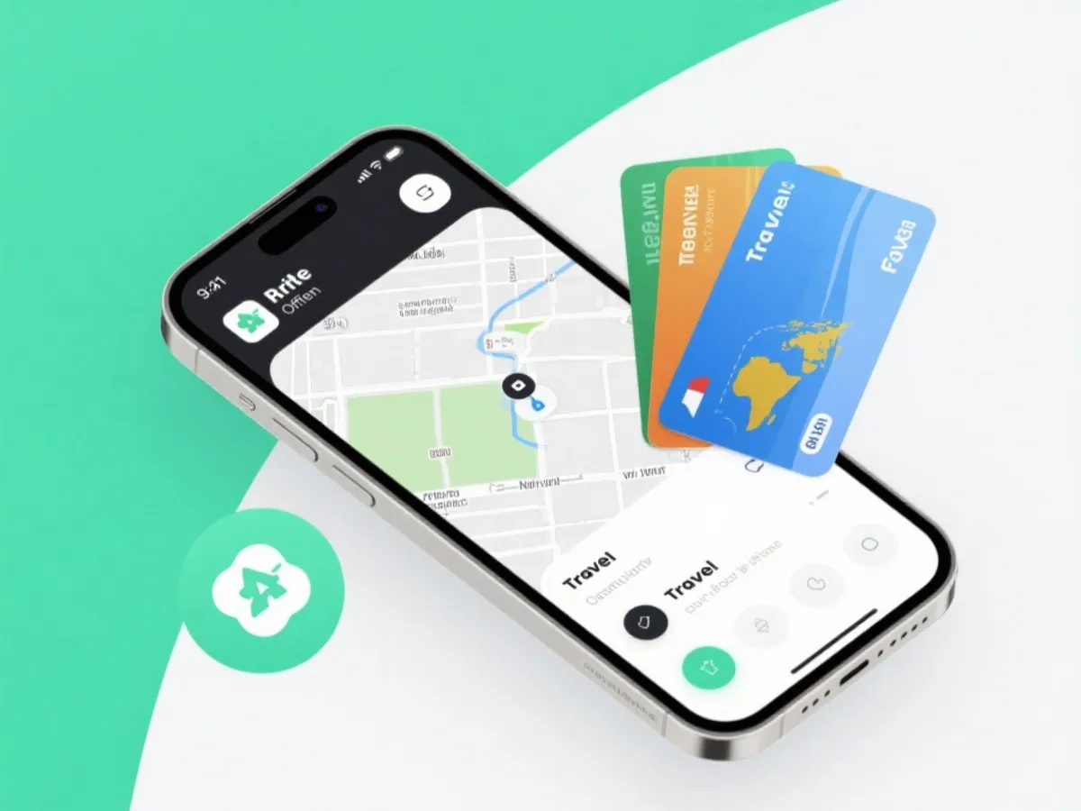 离线地图与交通工具示意